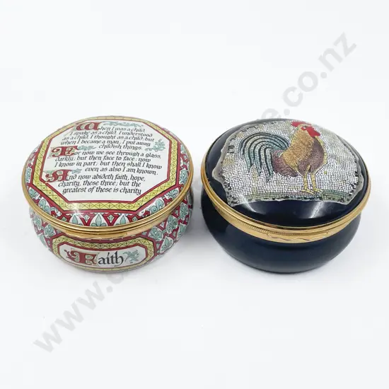 Two Halcyon Days Trinket Boxes