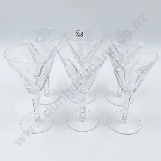 Six Waterford Water Goblets "Sheila"