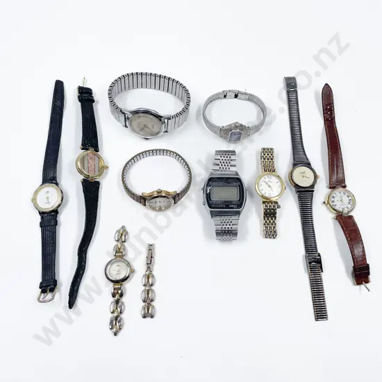 Ten Various Wrist Watches including imitation Cartier and Omega