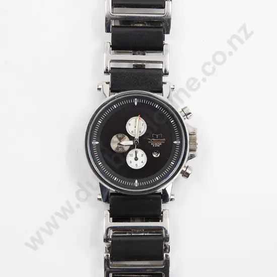 Original Boxed Vestal Plexi Chronograph Steel Stainless Gents Wrist Watch