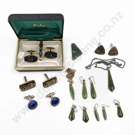 Collection NZ Greenstone Jewellery and Koha Cufflinks