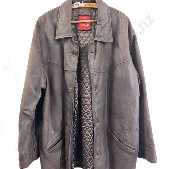 Jordar Gents Brown Leather Jacket