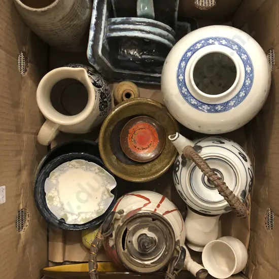 Box of Assorted Pottery etc