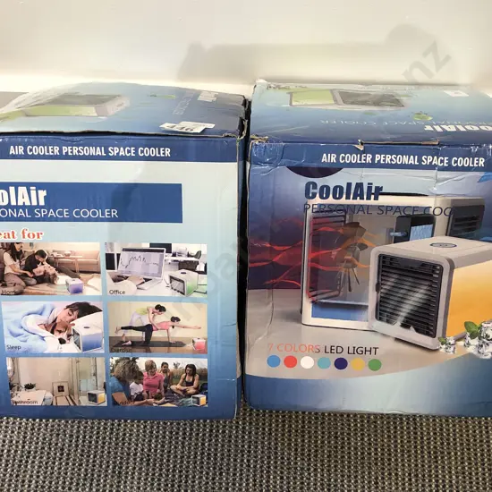 Pair of Boxed Cool Air Personal Space Coolers