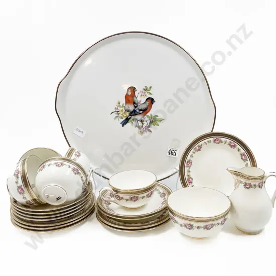 Quantity of Assorted Fancy China on Circular Hutschenreuther Tray