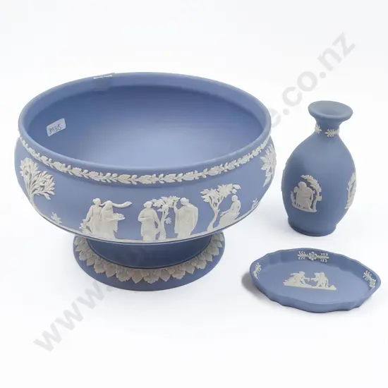 Wedgewood Bowl Together With Vase and Dish