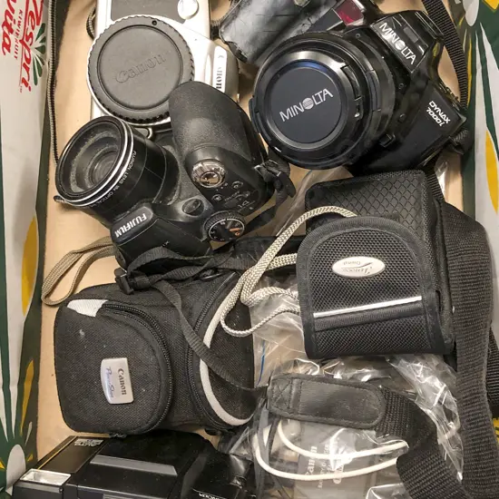 Boxed Of Assorted Camera