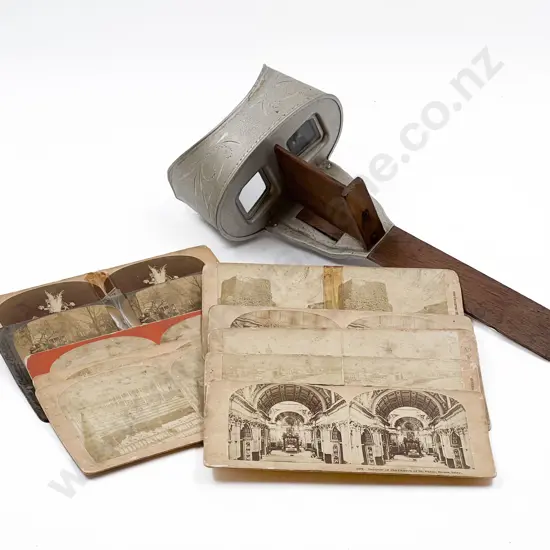Vintage Stereoscope with Assorted Slides