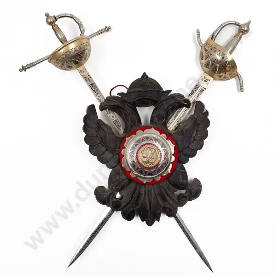 Two Toledo Daggers Together with Plaque