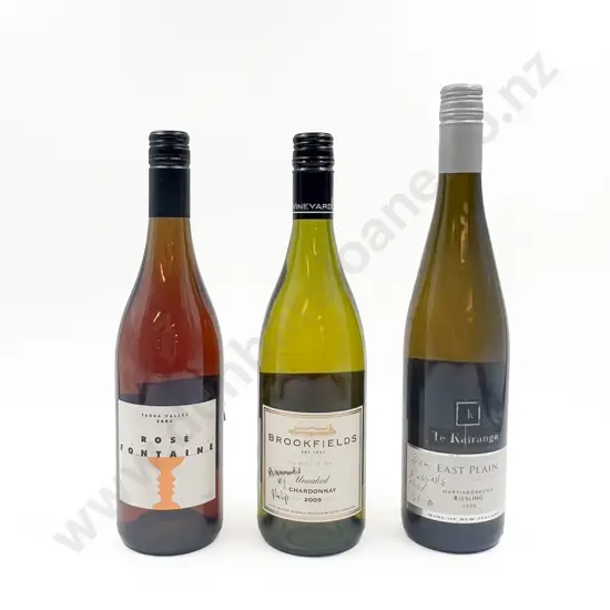 Two Bottles of N.Z. White Wine with Australian Rose