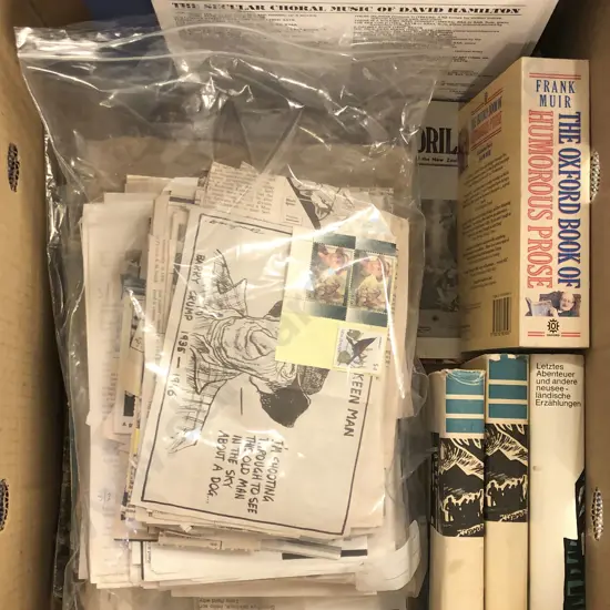 Quantity of Assorted Vintage Magazines with Various Crump Printed Works Including Printouts Cutouts and Records etc