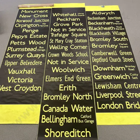 Three London Bus Line Posters