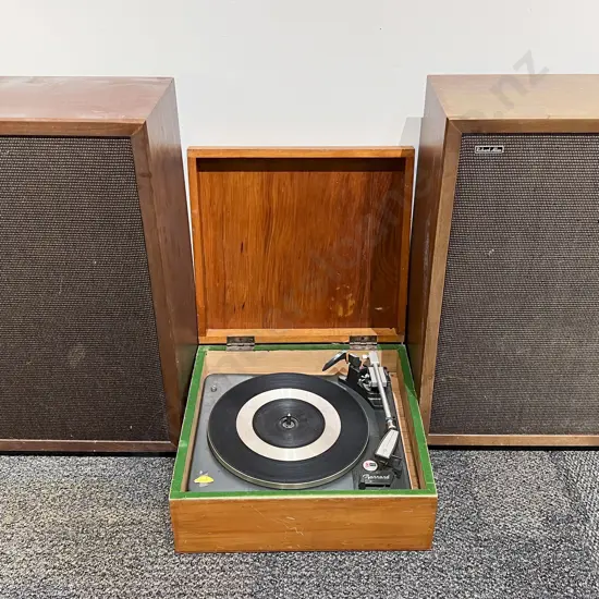 Garrard Record Player and Two Speakers