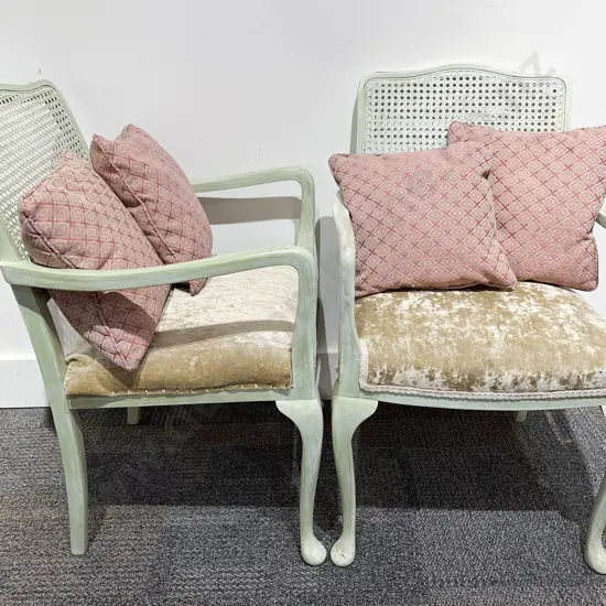 Pair of Painted Wycombe Back Arm Chairs