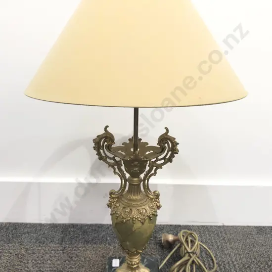 Ornate Table Lamp on Marble Base