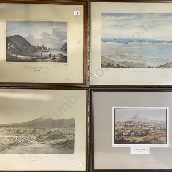Four Framed N.Z. Historical Prints