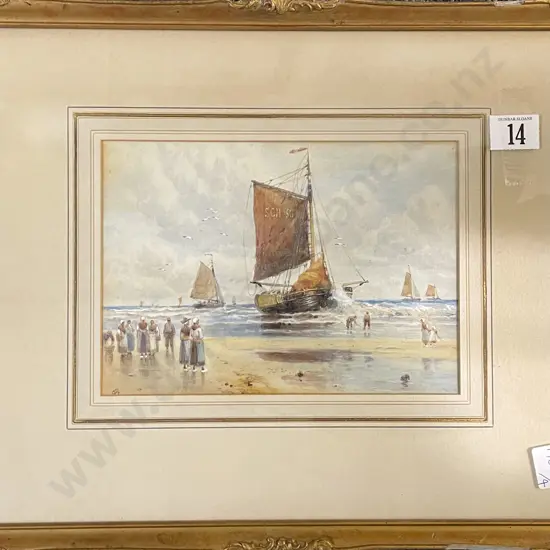 Charles Allbon - Dutch Coastal Scene - Watercolour