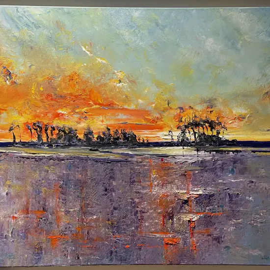 Margaret Fairs - Haulashore In The Red - Oil on Canvas