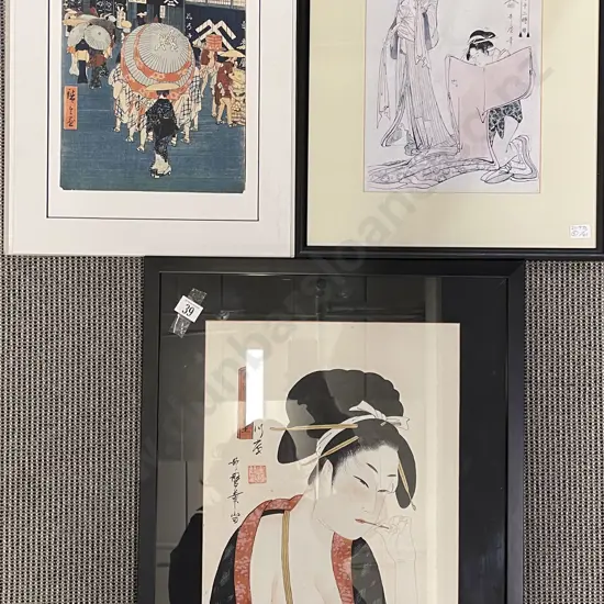 Three Japanese Woodblock Prints