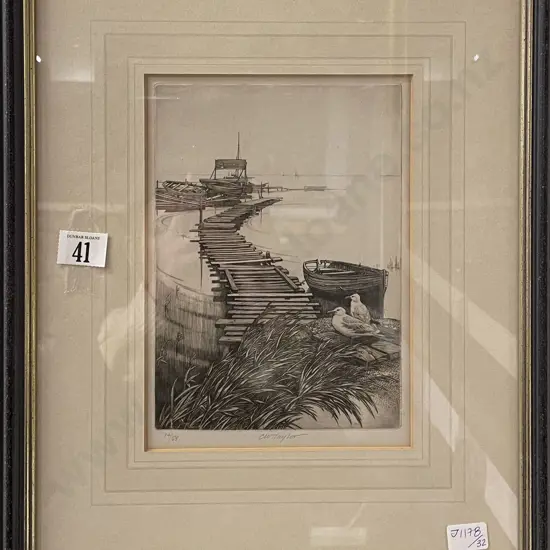 Cynthia Taylor - Coastal Landscape - Etching Ltd Ed 14/55