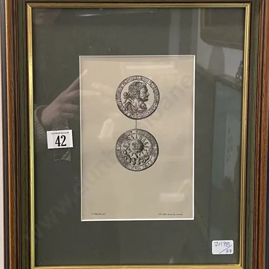 Framed Bookplate taken from Numismatique Dauphinoise