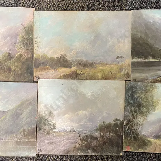 F O Bianchi - Six NZ Landscape Studies & R Sander - Winter on the West Coast