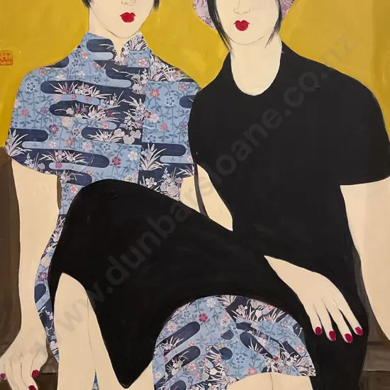 Susan Adams - Mia Sorrella III - Mixed Media on Canvas