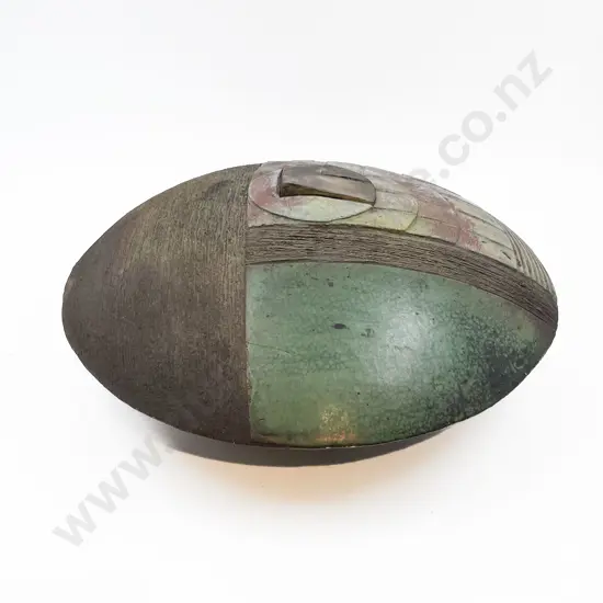 NZ Pottery Form Vase with Cover (faults)