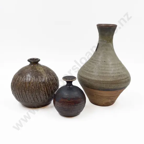 Janet And Wilf Wright Pottery Vase and Two Others
