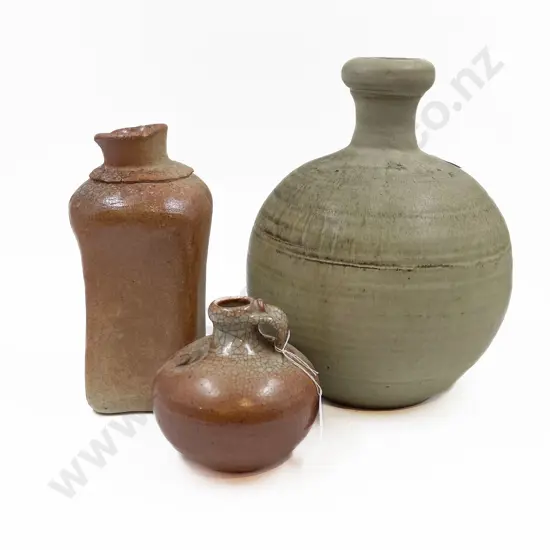Three NZ Pottery Vases