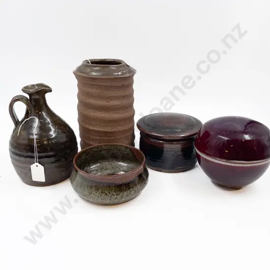 Five NZ Pottery Pieces