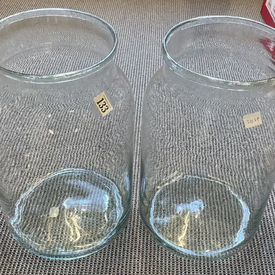 Two Vintage Glass Jars