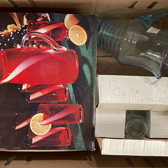 Vintage Boxed Water Set and Other