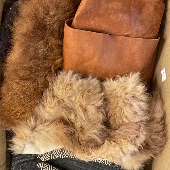 Quantity of Assorted Furs and Leather Samples etc