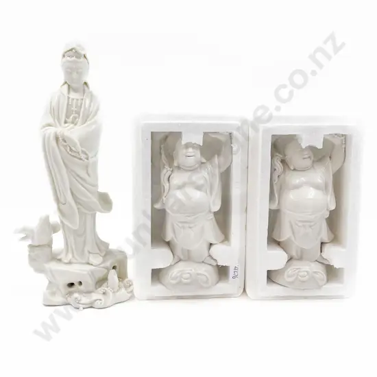 Pair of As New China Figures with Other Figure