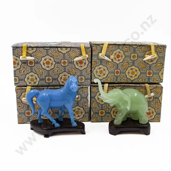 Four As New Chinese Glass Animal Ornaments