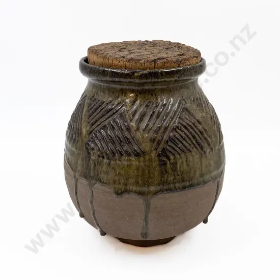 Pottery Vase with Cork Stopper