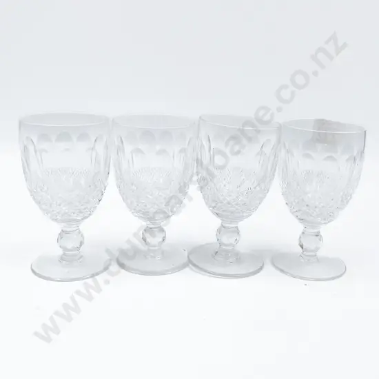 Four Waterford White Wine Goblets (one a/f)