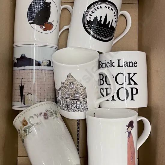 Collection of Fine China and Fancy Tea and Coffee Mugs