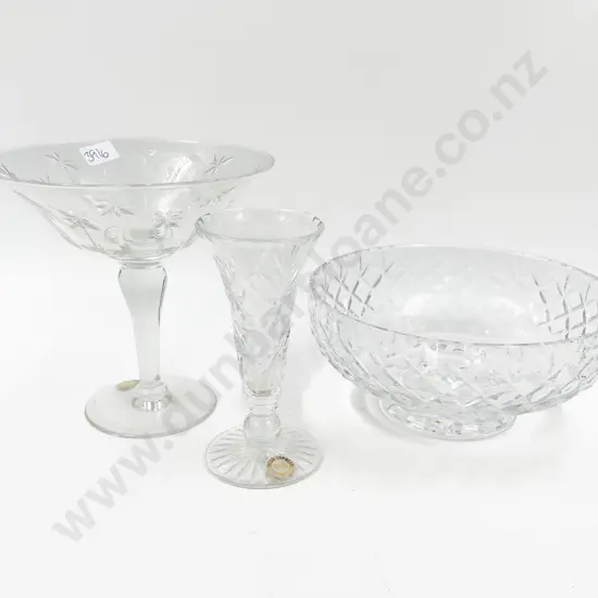 Three Pieces of Webb & Corbett Crystal