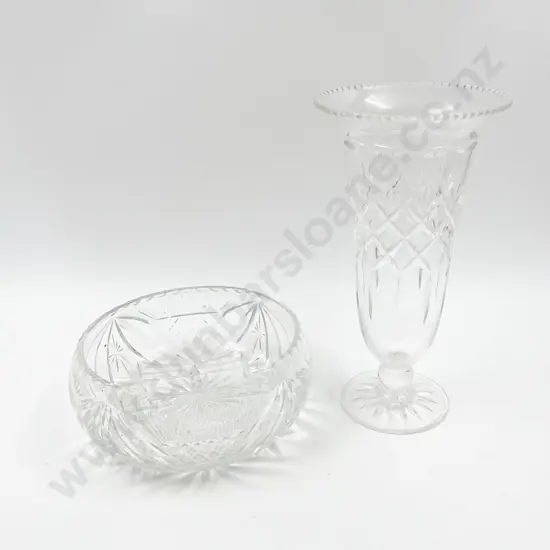 Webb & Corbett Crystal Case and Bowl