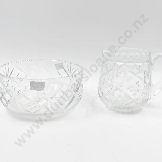 Webb & Corbett Crystal Jug and Bowl