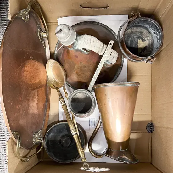 Quantity of Assorted Copper and Glass