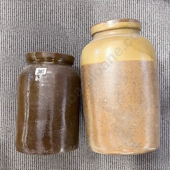 Two Stoneware Crocks