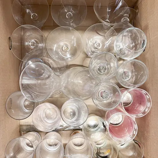 Box of Assorted Glass Ware