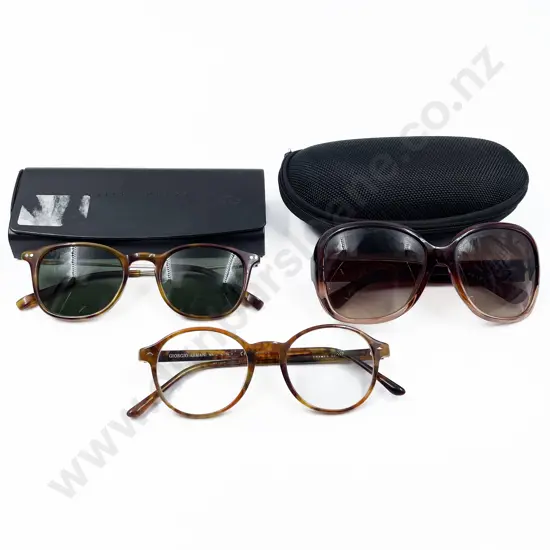 Two Pairs of Sunglasses together with Pair of Reading Glasses