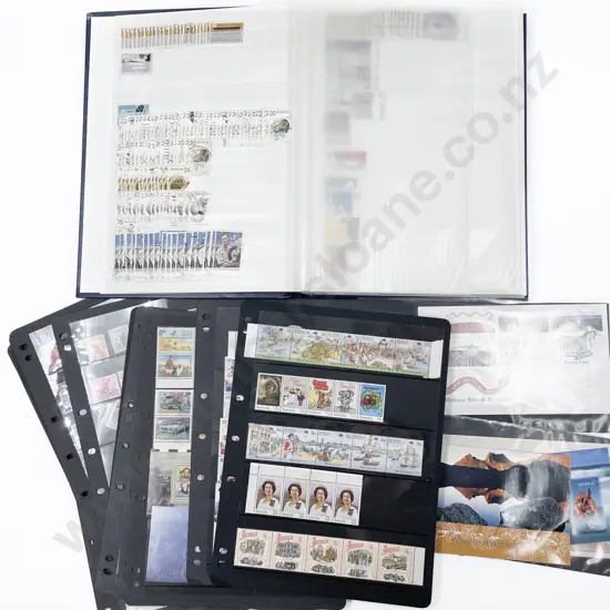 Seven Stamp Stock Books and Loose Pages Containing Australia 1910 - 2000