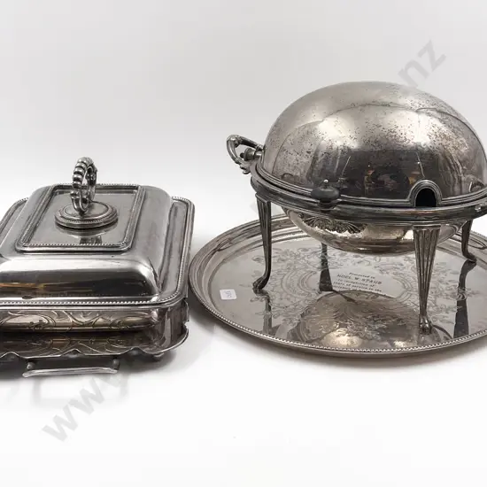 S/P Dome Top Tureen and Assorted S/P