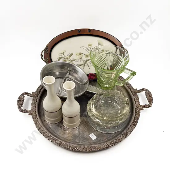 Quantity of Assorted including Pressed Glass Jug Vintage Mouli etc