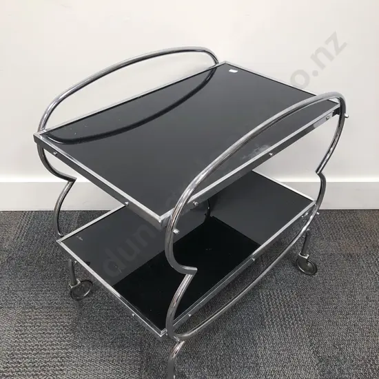 Chrome Two Tier Tea Trolley